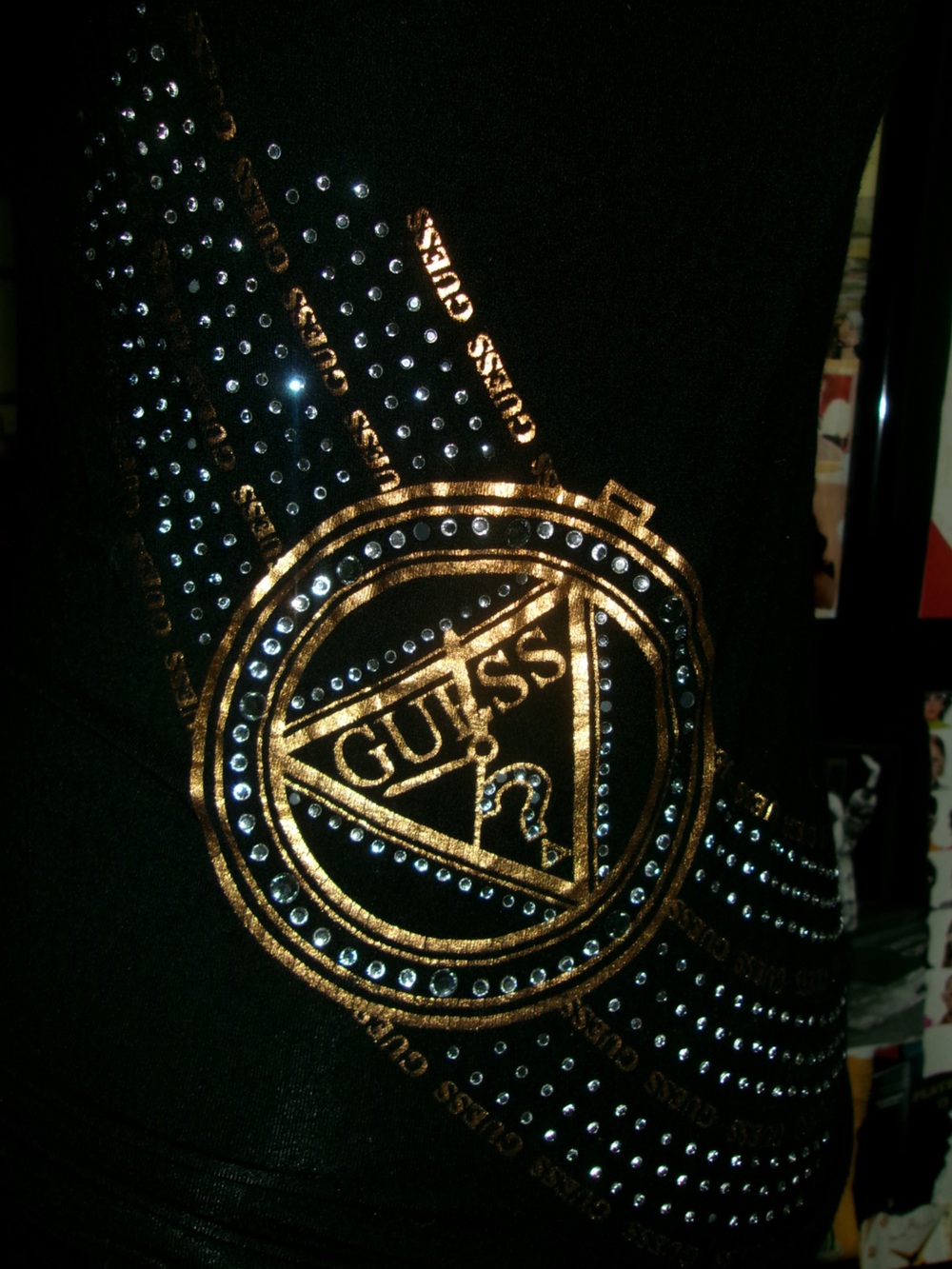 2000s Black and Gold Guess tank